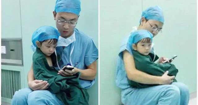 Arzt beruhigt das Mädchen vor der Operation. Quelle: Screenshot Youtube