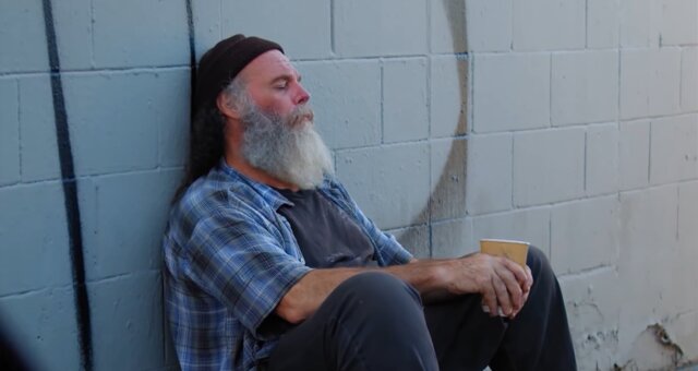 Obdachloser. Quelle: Screenshot Youtube