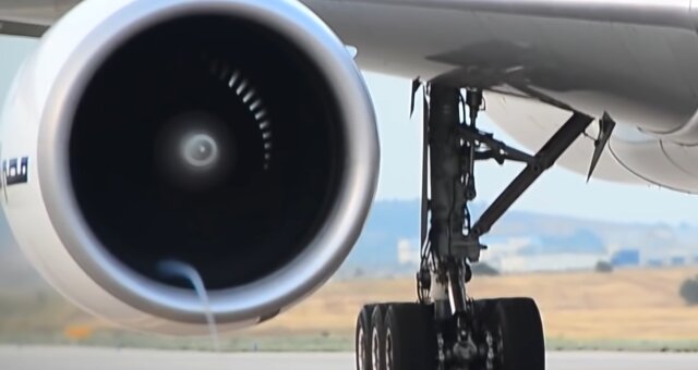 Flugzeugmotor. Quelle: Screenshot Youtube
