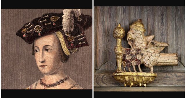 Anne Boleyn und Statuette. Quelle: Screenshot Youtube