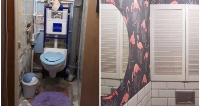 Frau verwandelte eine alte Toilette in einen modernen Waschraum. Quelle: Screenshot Youtube