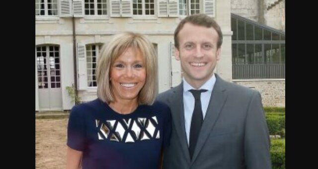 Der französische Präsident und seine Frau. Quelle: Youtube Screenshot