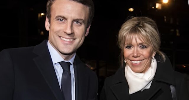 Emmanuel und Brigitte Macron. Quelle: Screenshot Youtube