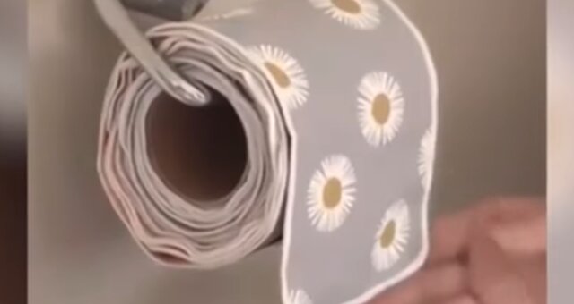 Wiederverwendbares Toilettenpapier. Quelle: Screenshot Youtube