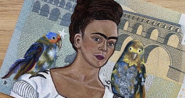 "Ich und meine Papageien" von Frida Kahlo. Quelle: Instagram