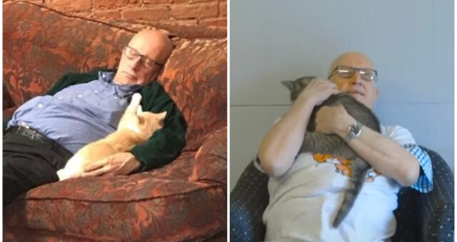 Terry Laurmen und Katzen. Quelle: Screenshot Youtube