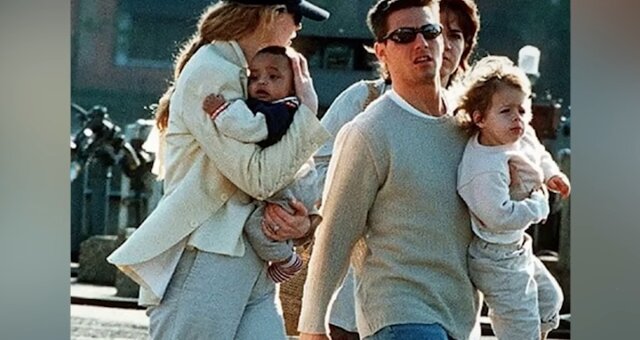 Nicole Kidman, Tom Cruise und ihre Adoptivkinder. Quelle: Screenshot Youtube