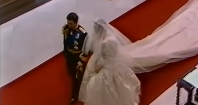 Hochzeit von Prinzessin Diana und Prinz Charles. Quelle: Screenshot Youtube